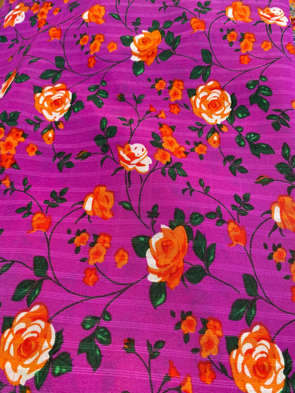 Gasa Chiffon Morado Floreado 1