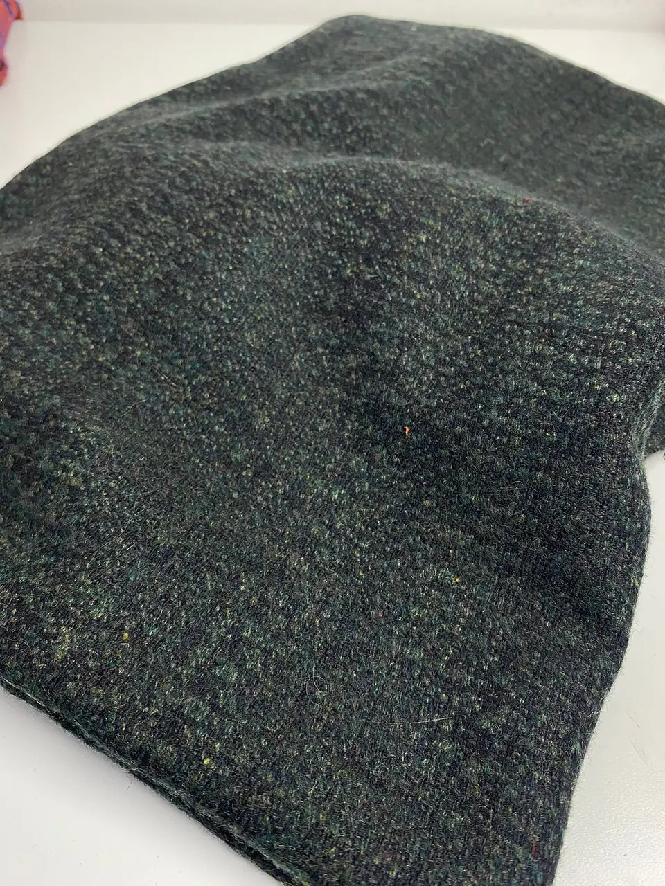 Lana Tweed Jaspeado Gris y Verde 1