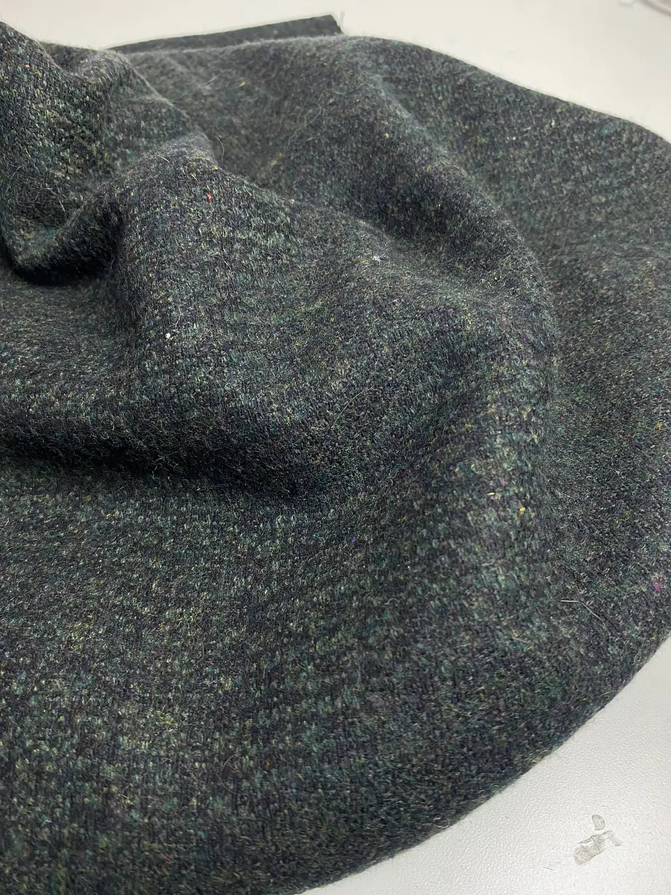 Lana Tweed Jaspeado Gris y Verde 4