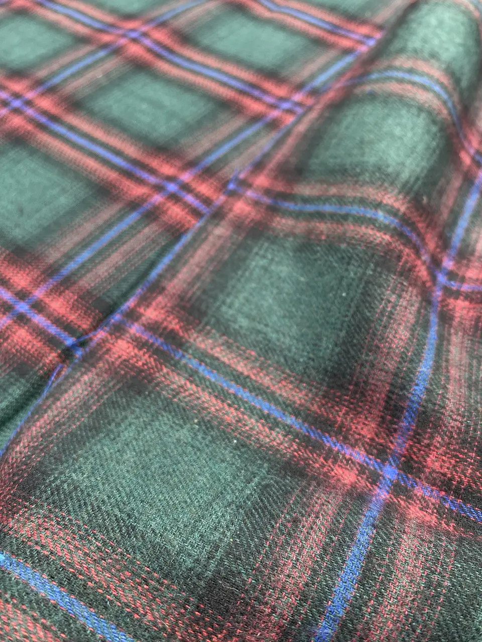 Franela tartán verde con rojo 1