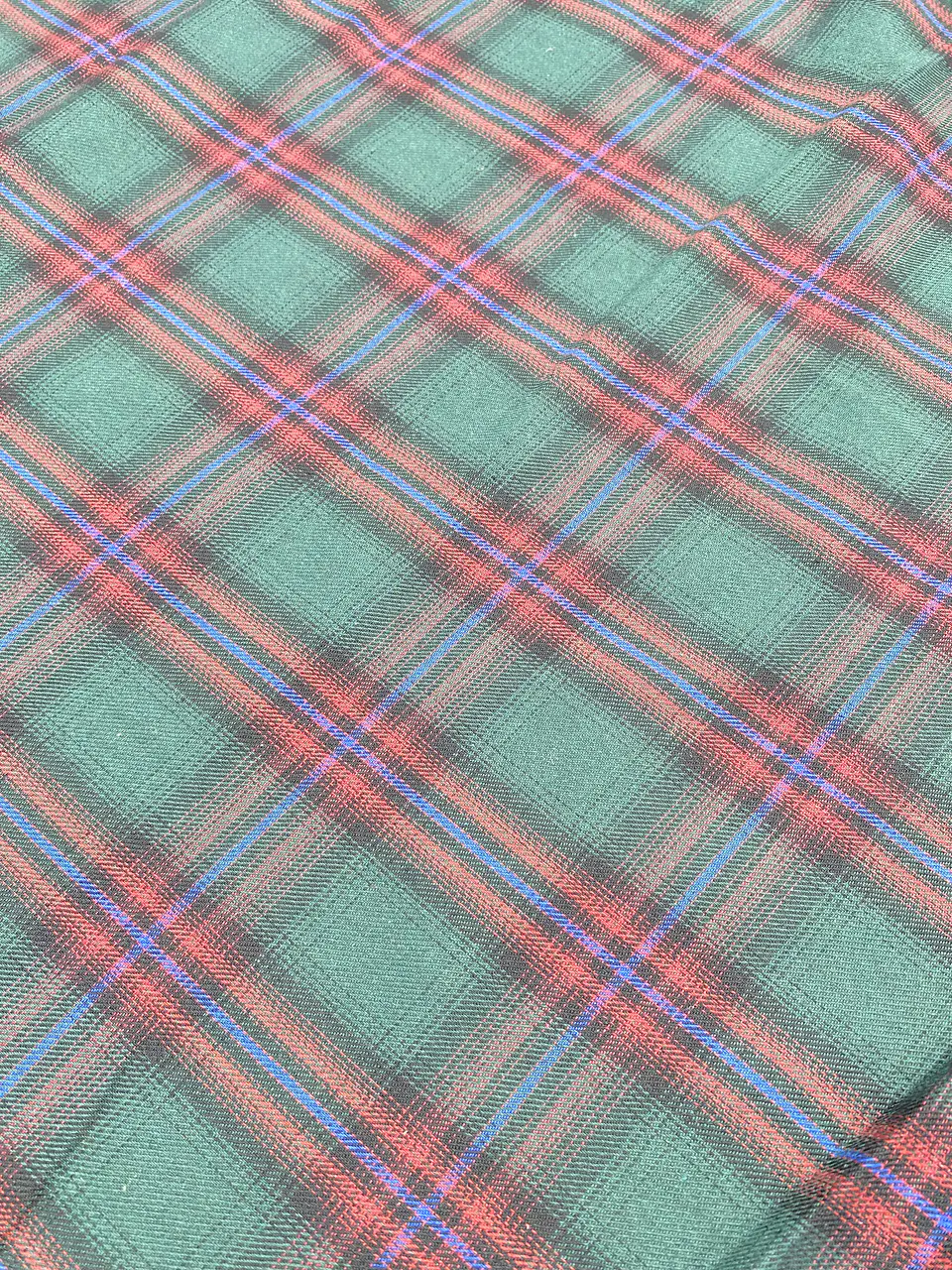 Franela tartán verde con rojo 4