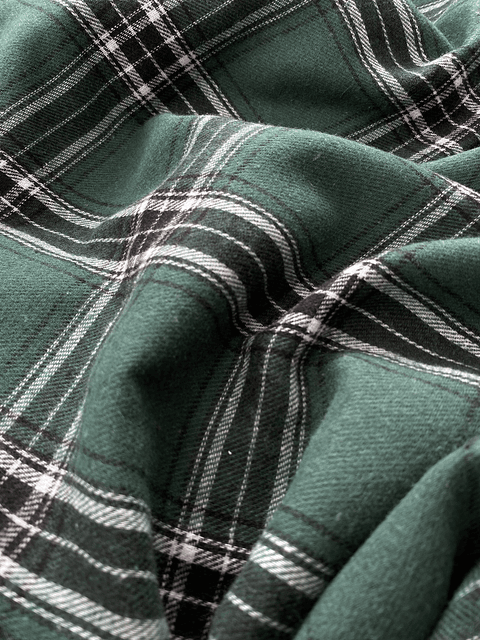 Franela Tartán verde con blanco 