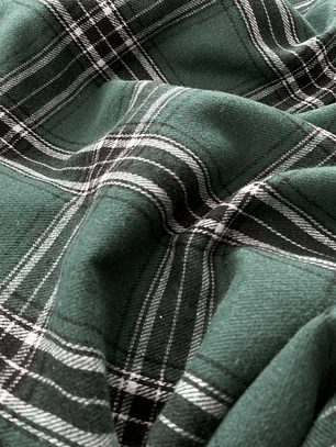 Franela Tartán verde con blanco 