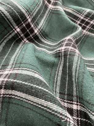 Franela Tartán verde con blanco 