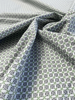 Popelina  Flores Verdes