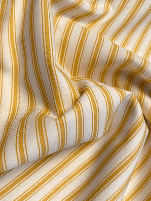 Popelina Blanca con Lineas mostaza