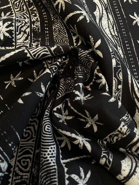 Gabardina Algodón palmeras 