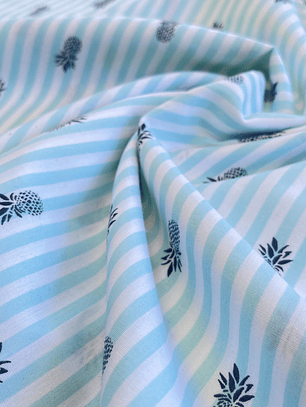 Popelina Celeste Pine