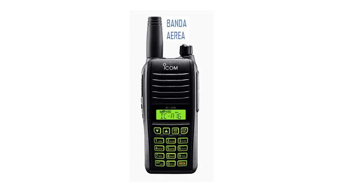 Radio ICOM IC-A16 Banda Aérea VHF | 6W PEP | 17h Batería