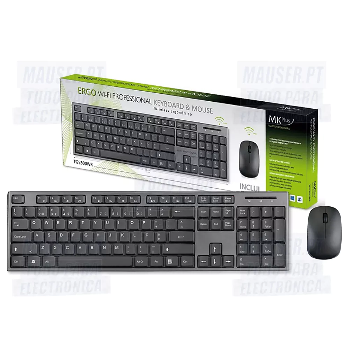 TECLADO MKPLUS WIRELESS PROFISSIONAL + RATO,USB 1