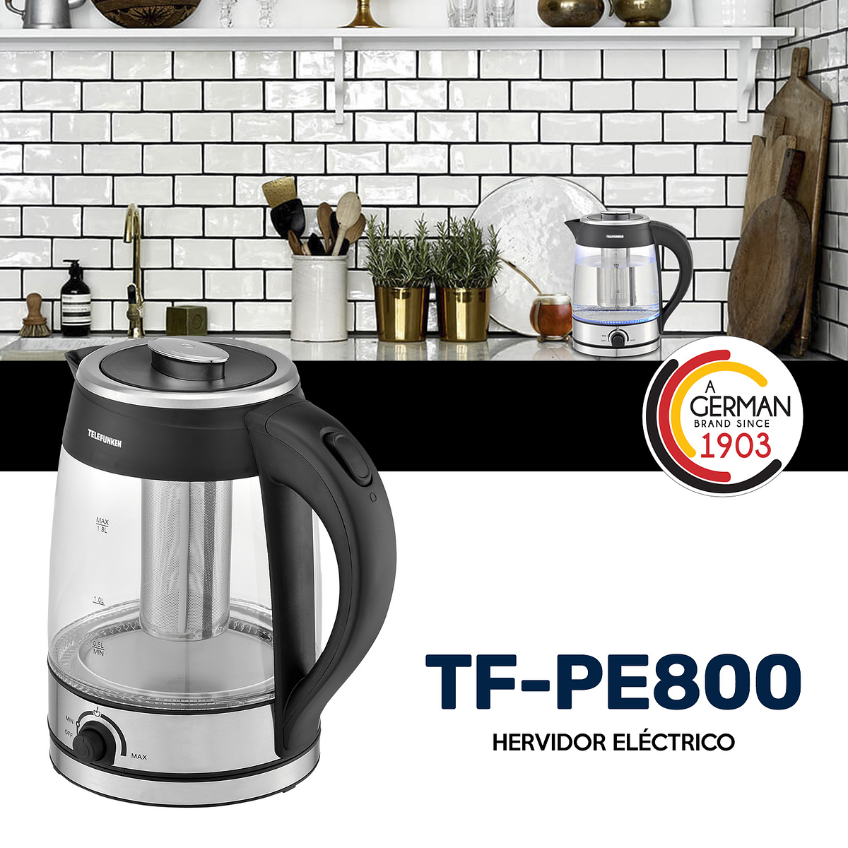 HERVIDOR ELECTRICO TELEFUNKEN TF PE800