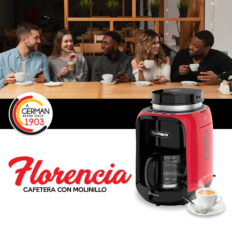 Cafetera Eléctrica con Molinillo TELEFUNKEN Florencia - Image 7