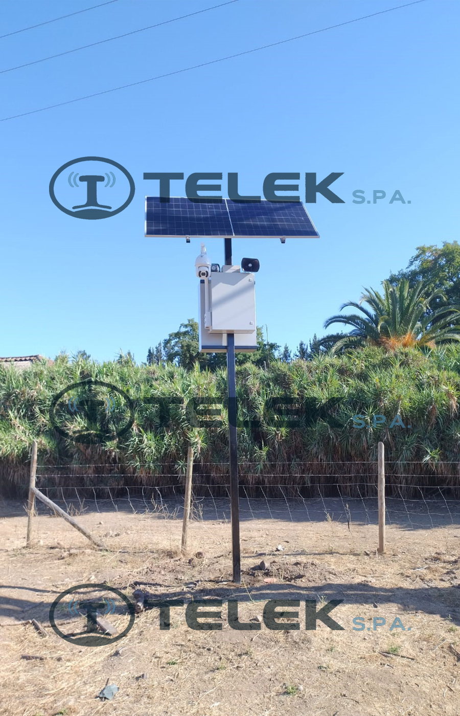 Sistema CCTV solar industrial para videovigilancia autónoma TELEK