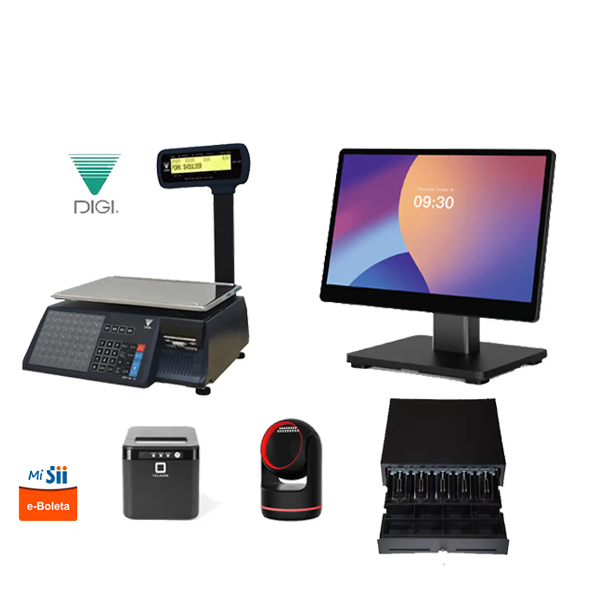 Pantalla Touch 15.6 Android + Balanza DIGi SM110NP - I.V.A I