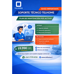 Plan Mantención POS Telhome – Soporte Técnico Mensual