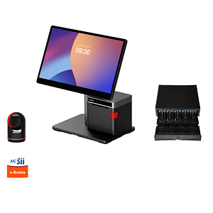 Kit Punto de ventas Touch 15.6 pulgadas  - IMPRESORA INTEGRADA + LECTOR CODIGO DE BARRA 1D - 2D Touch I.V.A Incluido