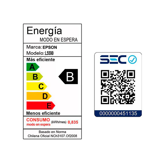 Impresora Multifuncional Epson EcoTank L5590 Wifi USB Imprime Copia Escanea Fax ADF 4800 x 1200 dpi - Image 5