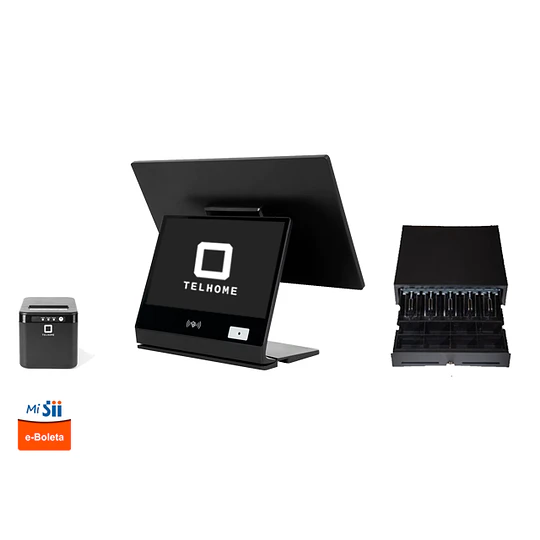 KIT POS Touch Doble Pantalla 15.6” + Impresora + Gaveta - Image 1