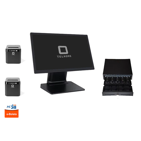 Kit POS Touch Windows 15.6 Intel N97 + 2 Impresoras + Gaveta - Image 1