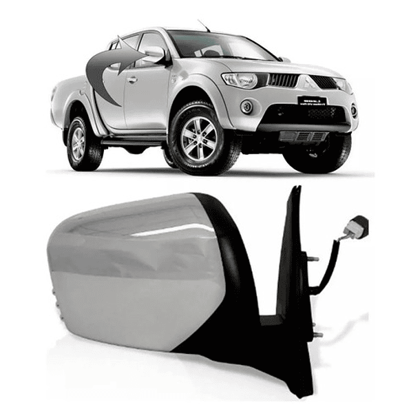 Espejo Eléctrico Cromado Derecho Mitsubishi L200 2007-2015 1
