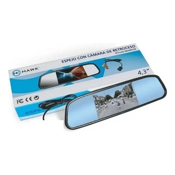 Espejo Con Cámara Retroceso Hawk  1