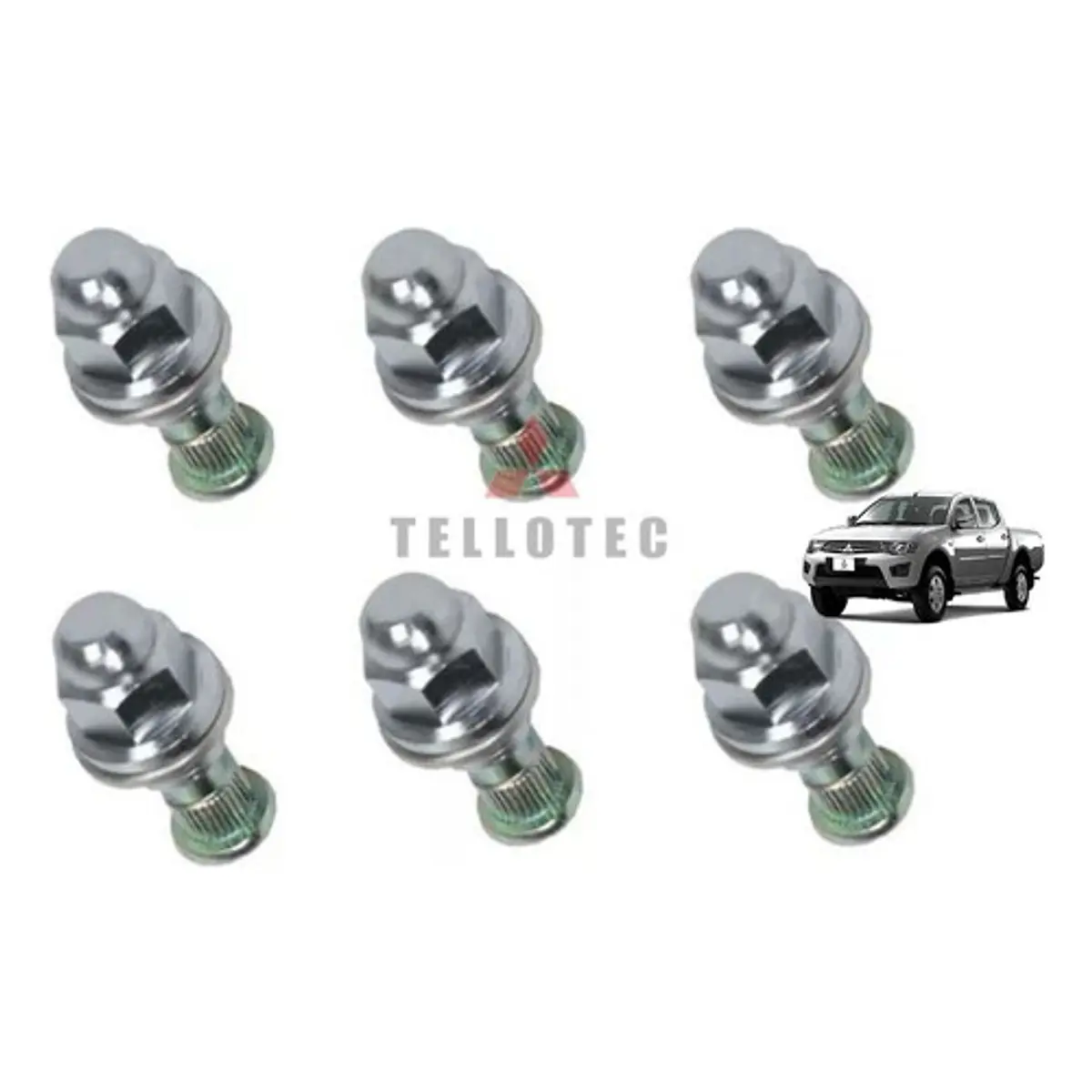 Juego De 4 Tuercas De Rueda Para Mitsubishi Montero 1992-2006 - Acero, 12x1.5, Cromadas