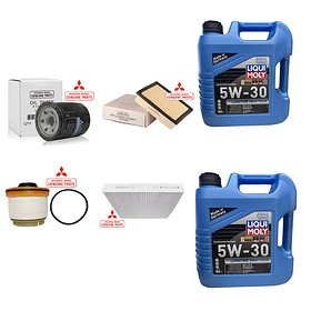 Kit Mantención Mitsubishi L200 2016-2019 Filtros originales + Aceite Liqui Moly 