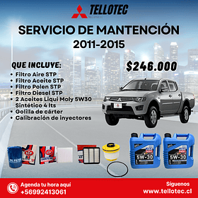 Kit Mantención Mitsubishi L200 2011-2015 Filtros STP + Aceites Liqui Moly