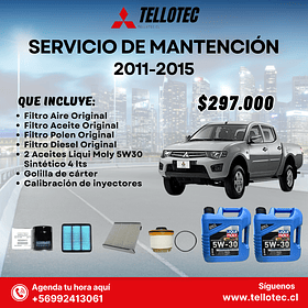 Kit Mantención Mitsubishi L200 2011-2015 Filtros Originales + Aceites Liqui Moly 