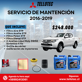 Kit Mantención Mitsubishi L200 2016-2019 Filtros STP + Aceites Liqui Moly