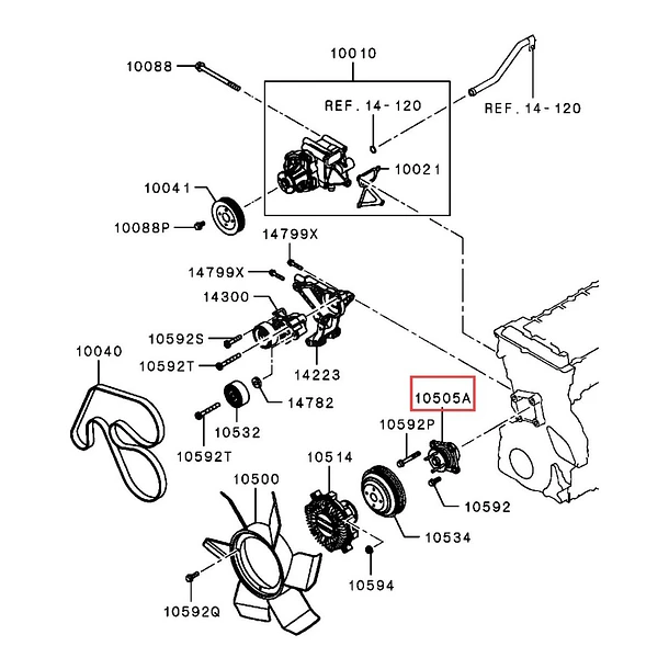 Soporte Viscoso Mitsubishi Montero Sport 2016-2024 2