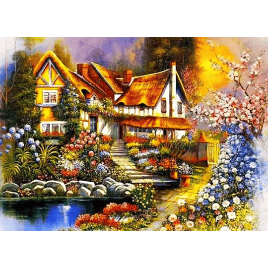 Kit Diamond Painting Pintura De Diamante - Casa Bosque 36