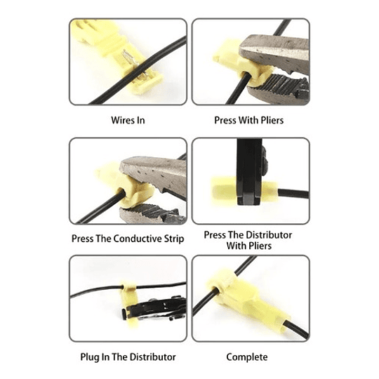 Conector De Cable Eléctrico Rápido A Presión De Empalme X 10