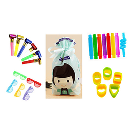 Pack de 10 Bolsas para dulces de Niño + Juguetes 