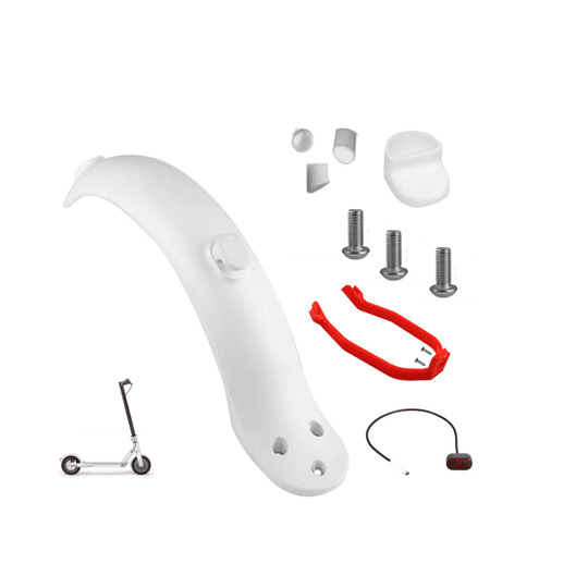 Kit Tapabarros Guardabarro Trasero Scooter Xiaomi M365 + Soporte + Luz Trasera