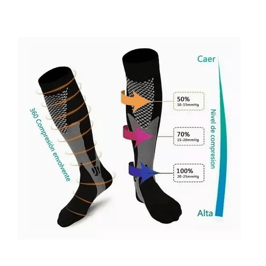 Calcetines / Medias Deportivas De Compresión - Blancas