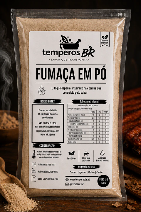 Tempero Fumaça em pó