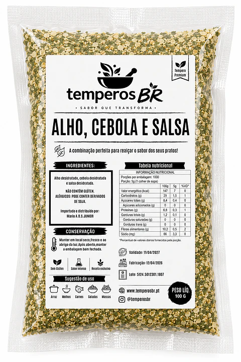 Alho, Cebola e Salsa