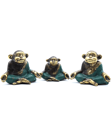 Conjunto de 3 - Família de macacos de ioga (tamanhos asst)