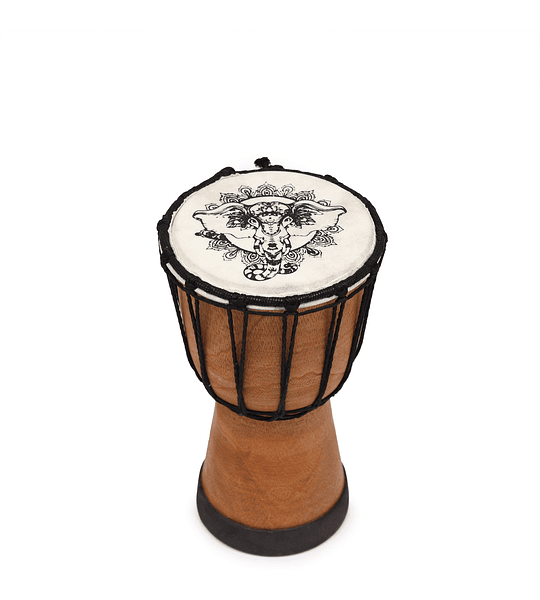 Tambor de djembe de topo largo feito à mão - 20cm