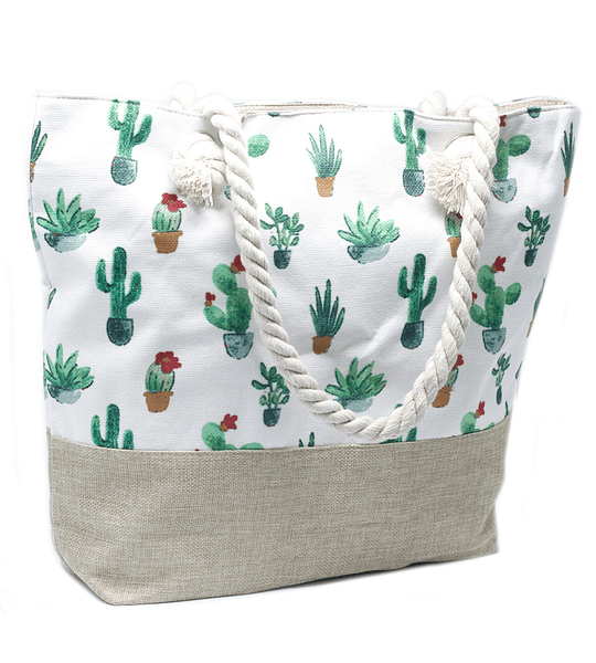 Sacos de compras com alça de corda  - Mini Cactus