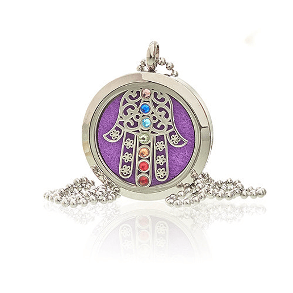 Colar de jóias de aromaterapia - Hamsa Chakra - 30mm