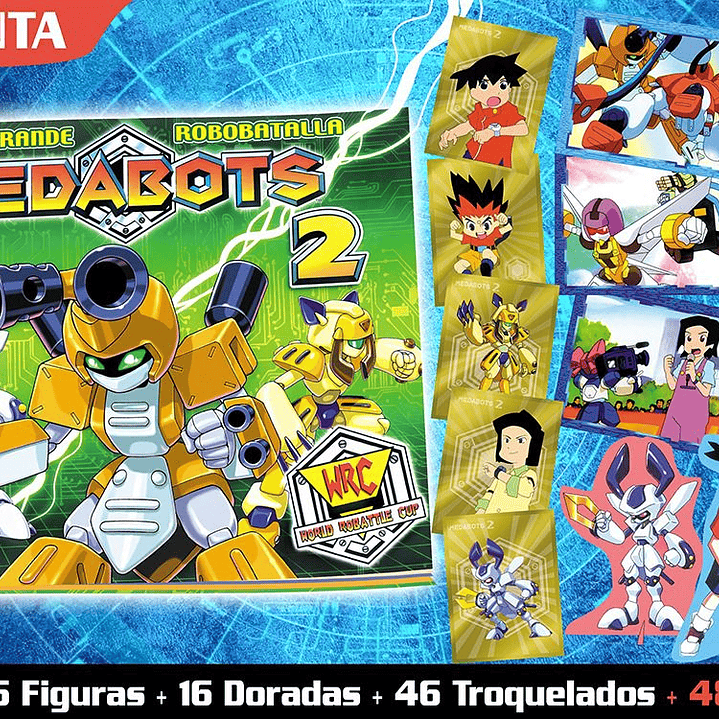 ALBUM MEDABOTS 2 + SET COMPLETO A PEGAR re 1