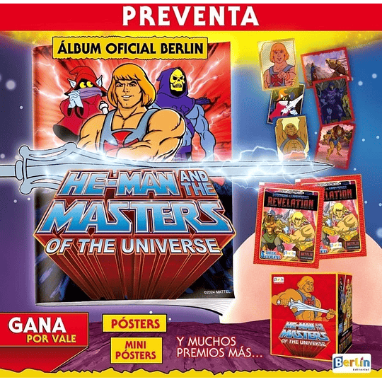 NUEVO ALBUM HE-MAN tapa dura + SET COMPLETO A PEGAR