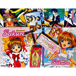 PACK ALBUM SAKURA 1 Y 2  + SETS DE LAMINASCOMPLETOS A PEGAR (editorial Zero)