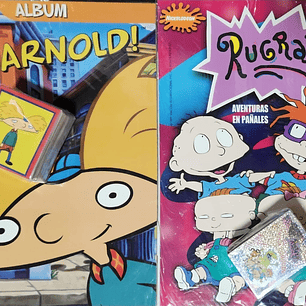 PACK ALBUM HEY ARNOLD + RUGRATS A PEGAR