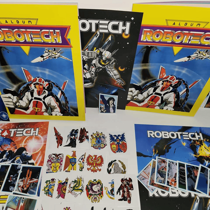 ALBUM ROBOTECH re + SET COMPLETO LAMINAS A PEGAR 1