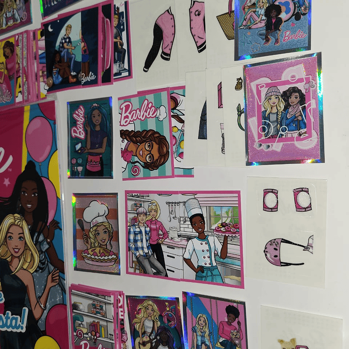 ALBUM BARBIE PANINI + SET COMPLETO DE LAMINAS 3