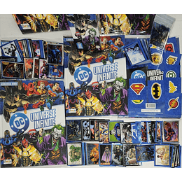 ALBUM DC UNIVERSE INFINITE TAPA BLANDA+ SET COMPLETO DE LAMINAS