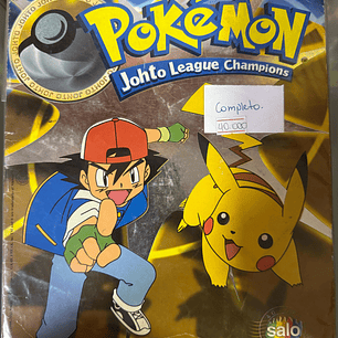 ALBUM POKEMON JOHTO DE EPOCA SALO COMPLETO PEGADO